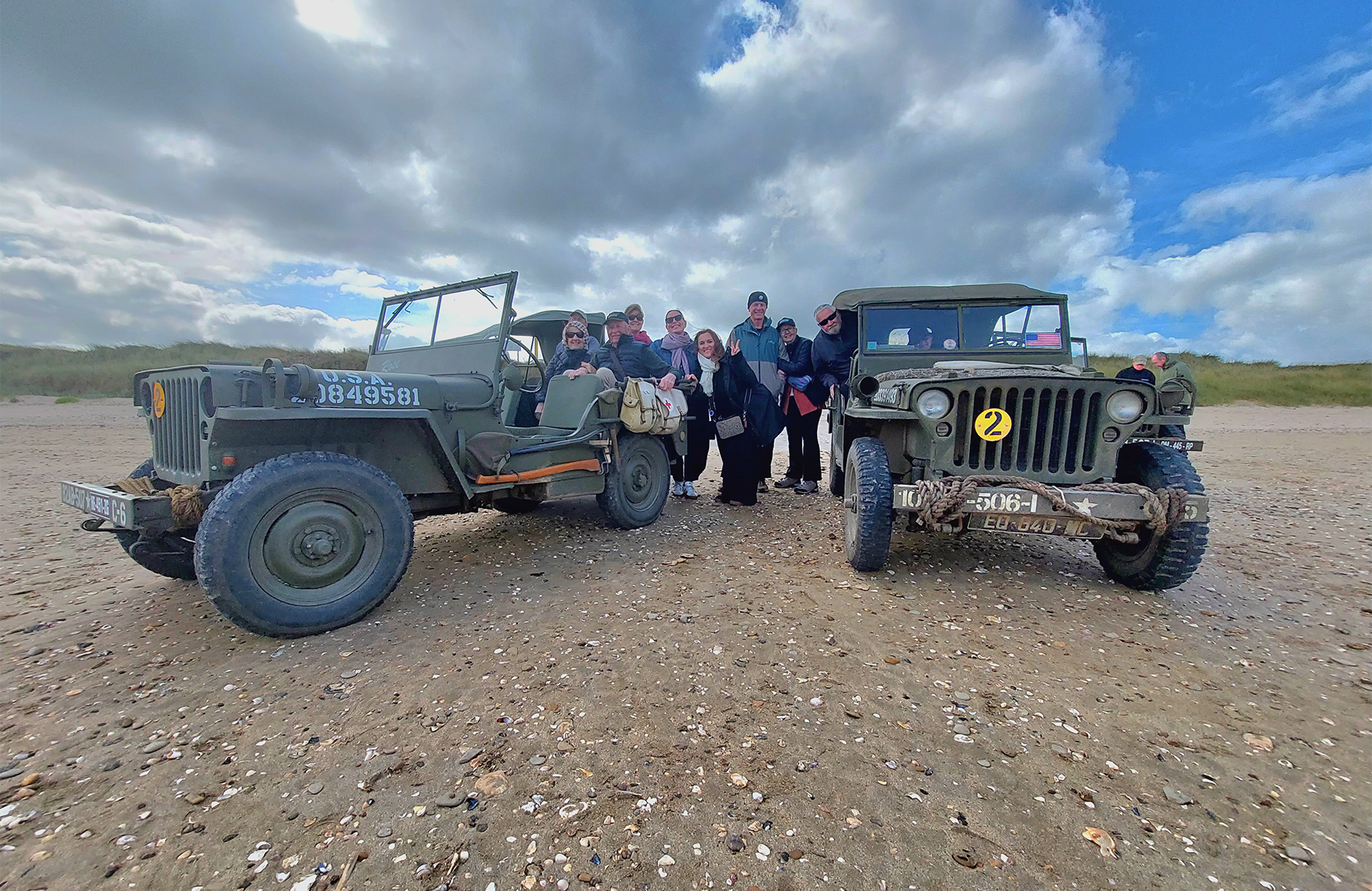 WWII Open Top Jeep Tour, Omaha Beach, Normandy, France by Vicki Rothwell